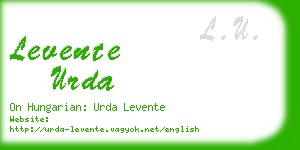 levente urda business card